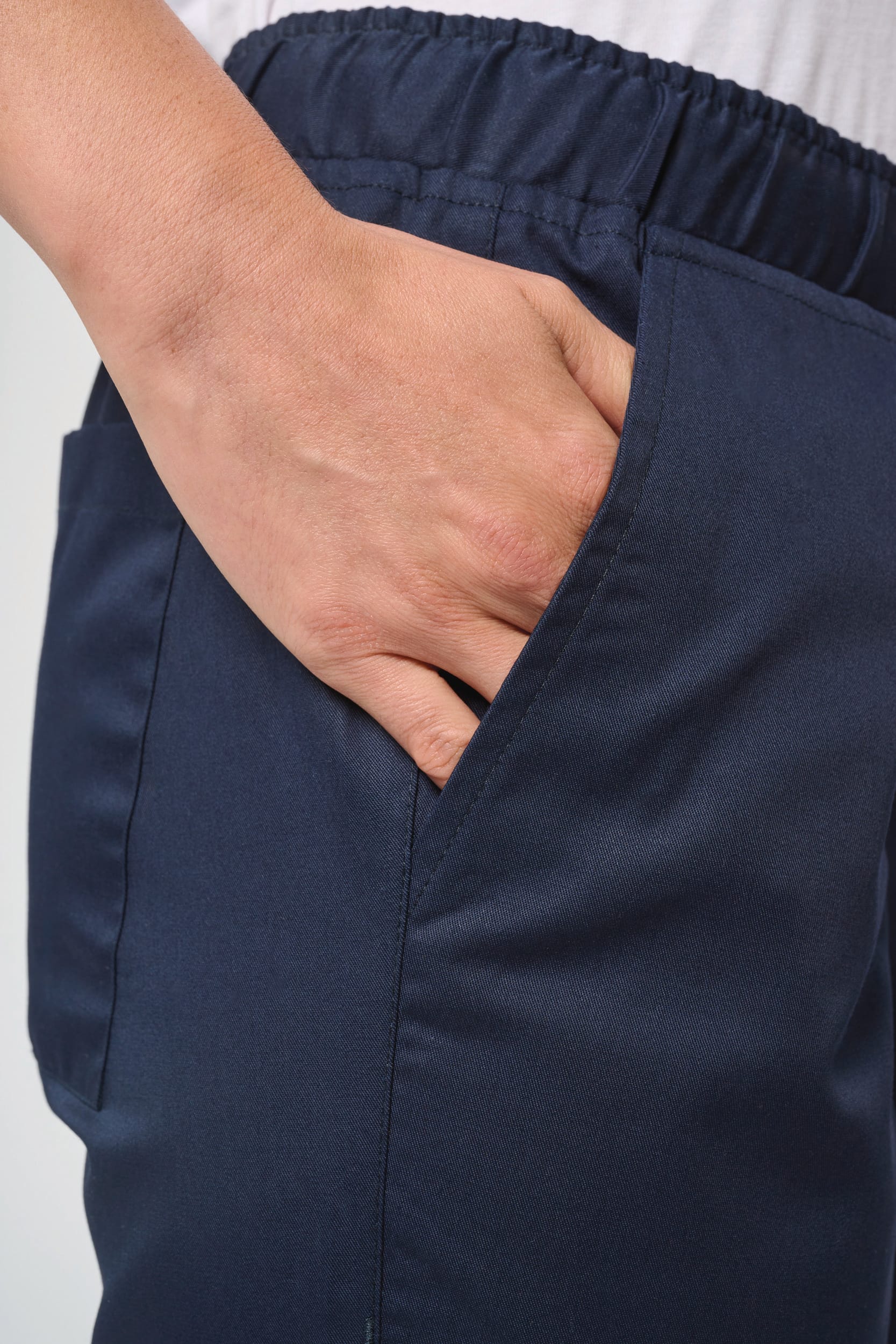 Calças poliéster/algodão de senhora