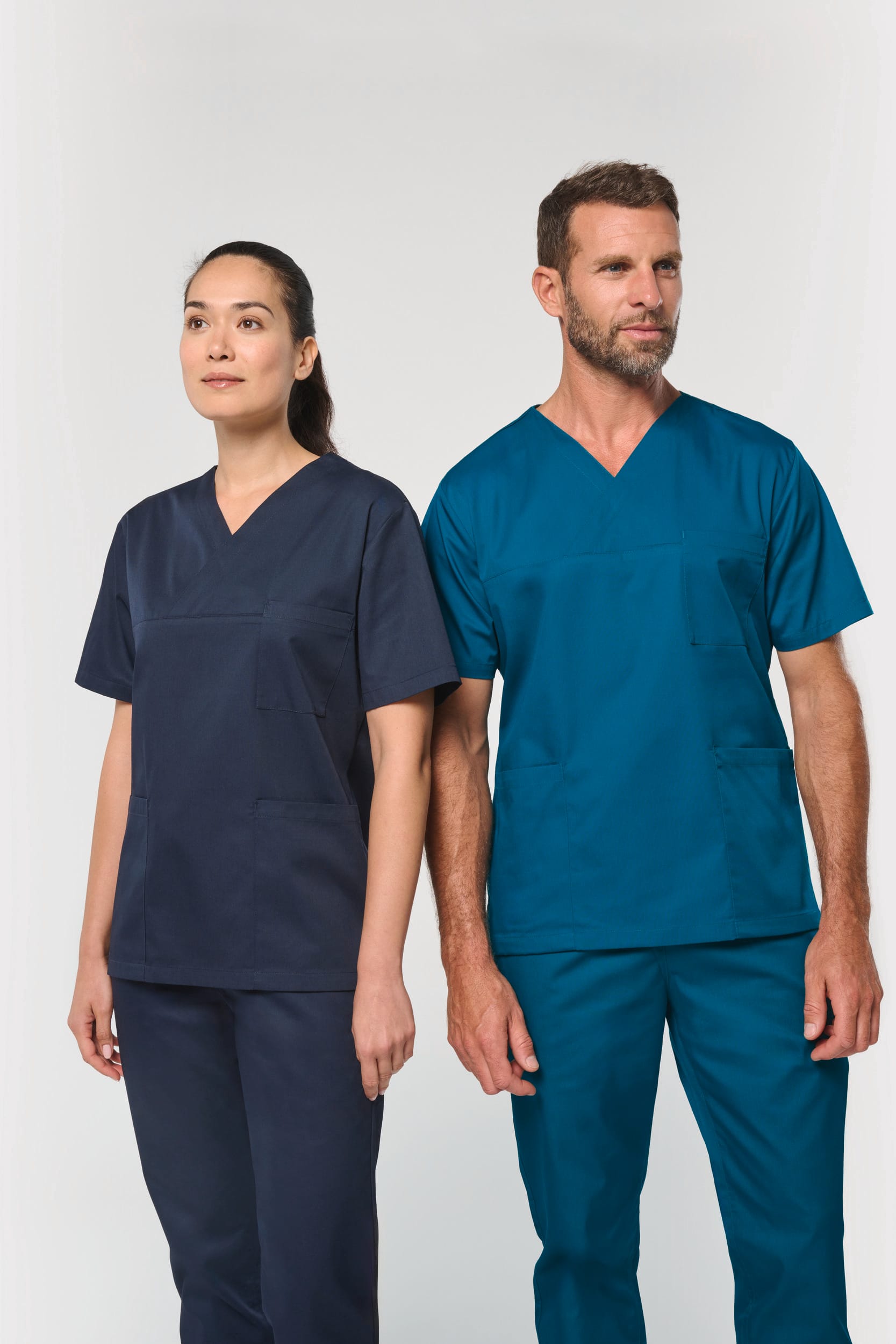 Calças poliéster/algodão de senhora