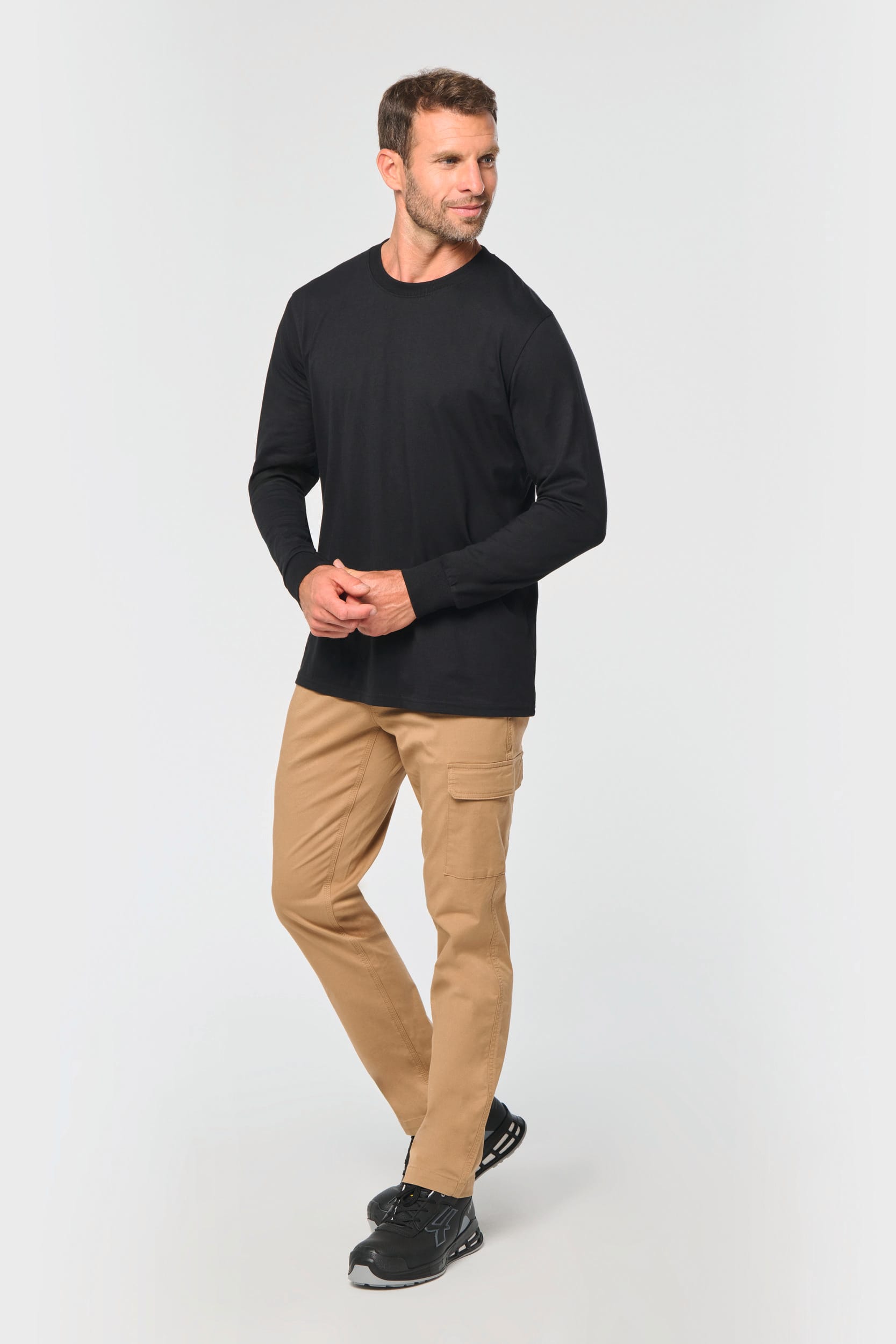 Calças algodão stretch unissexo