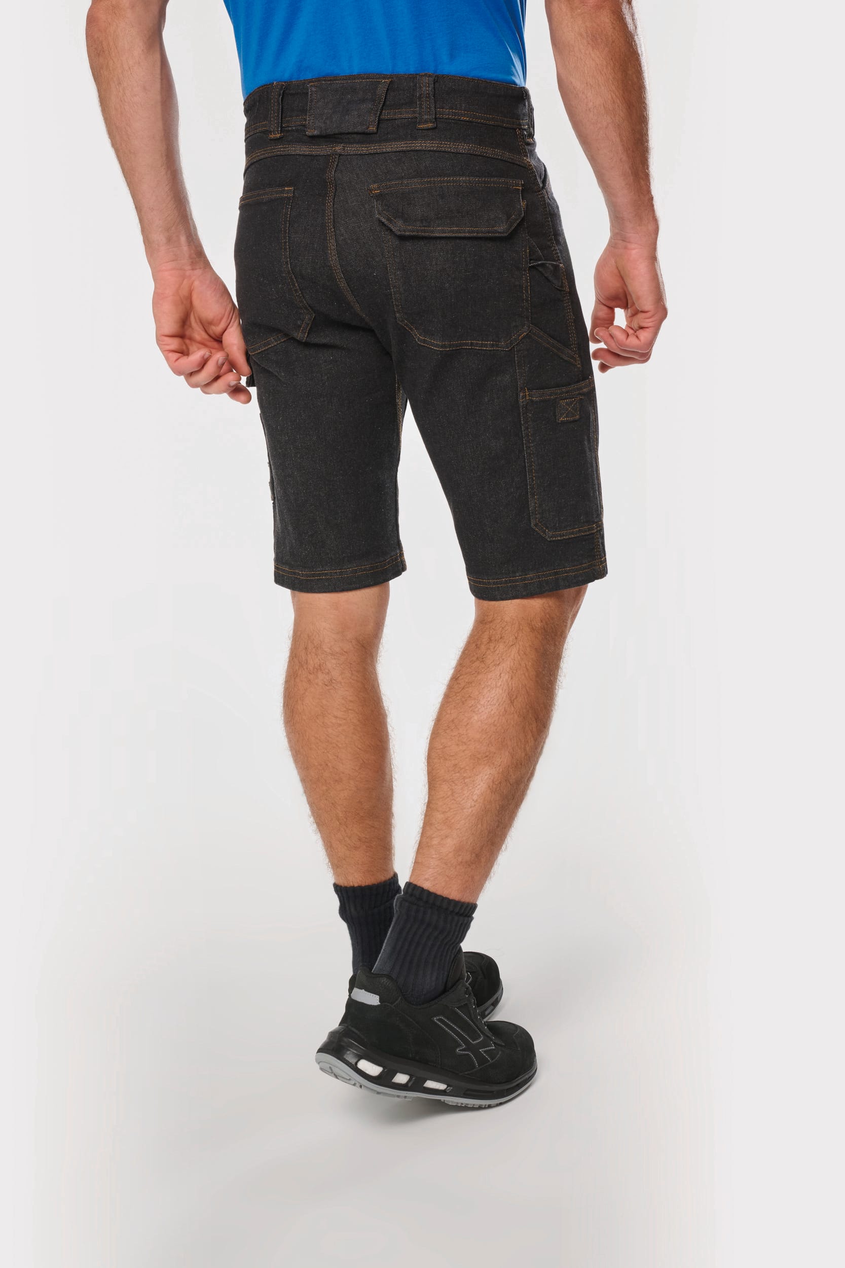 Bermuda denim multipoches homme