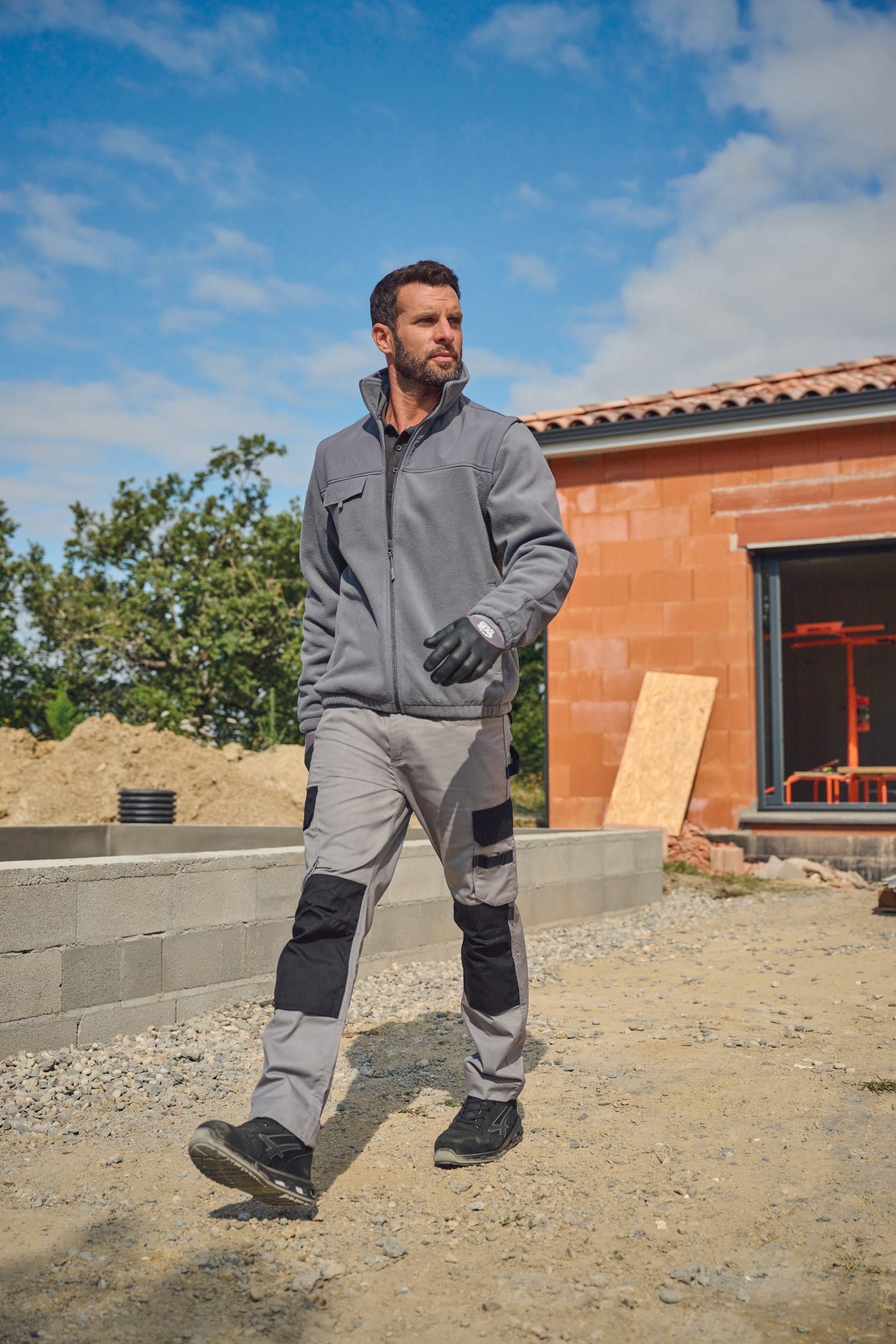 Pantalon de travail bicolore homme