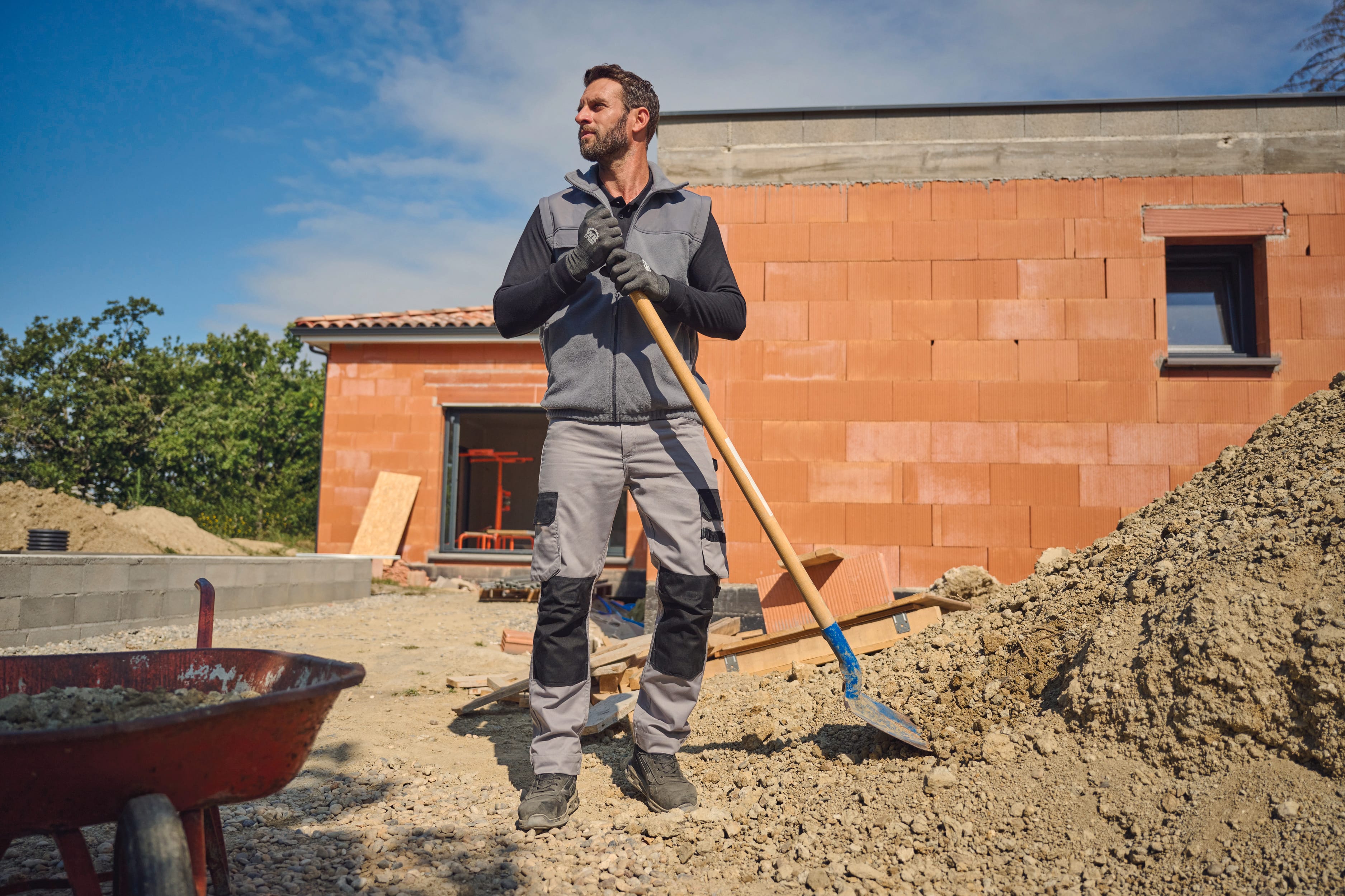 Pantalon de travail bicolore homme