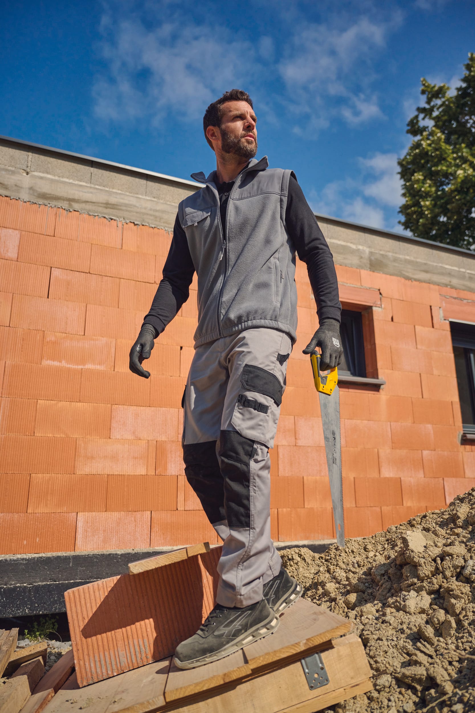 Pantalon de travail bicolore homme