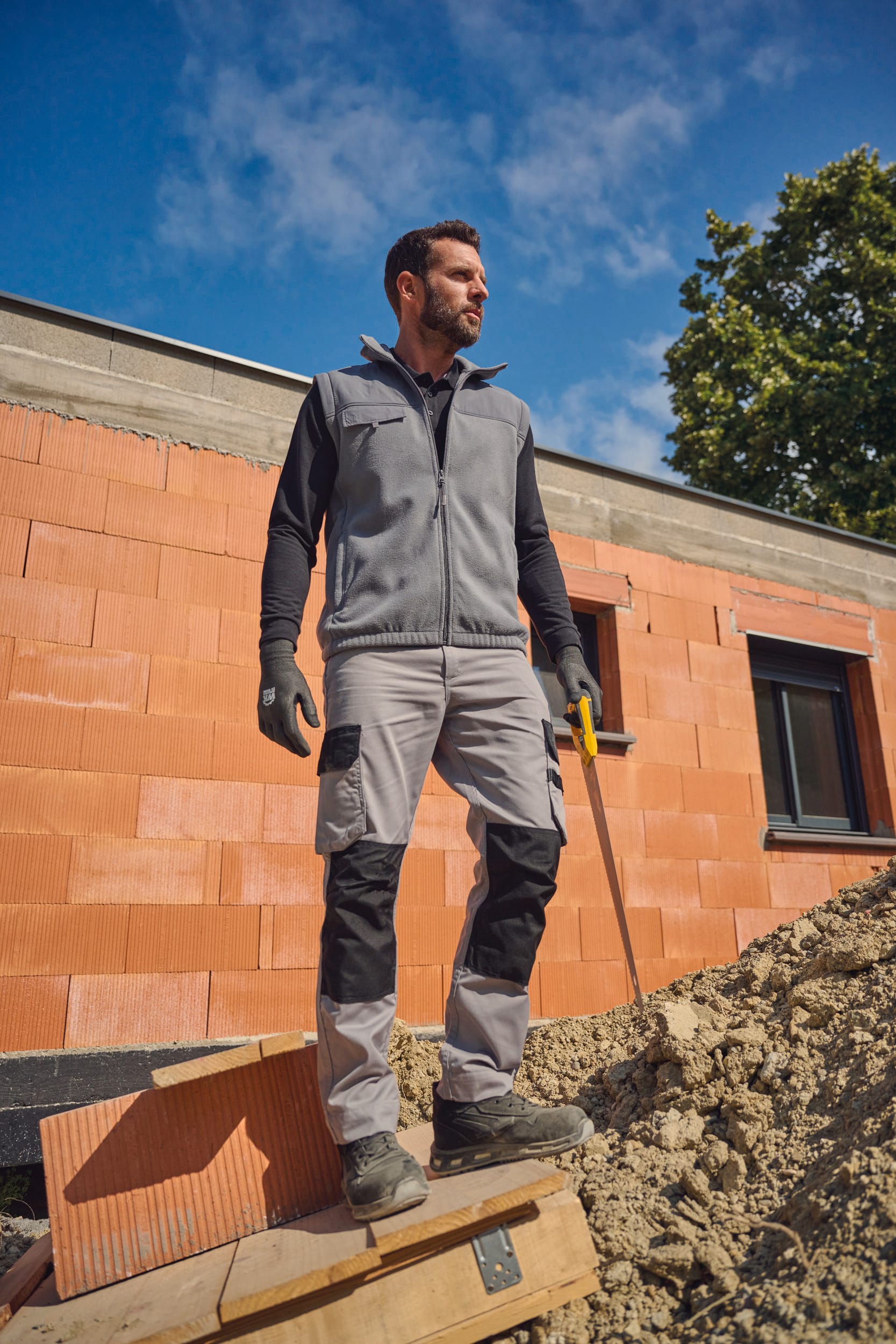 Pantalon de travail bicolore homme