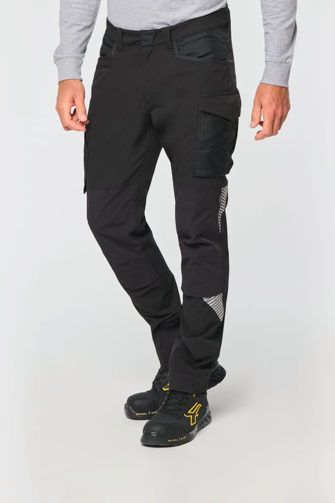 Recycled multi pocket stretch trousers