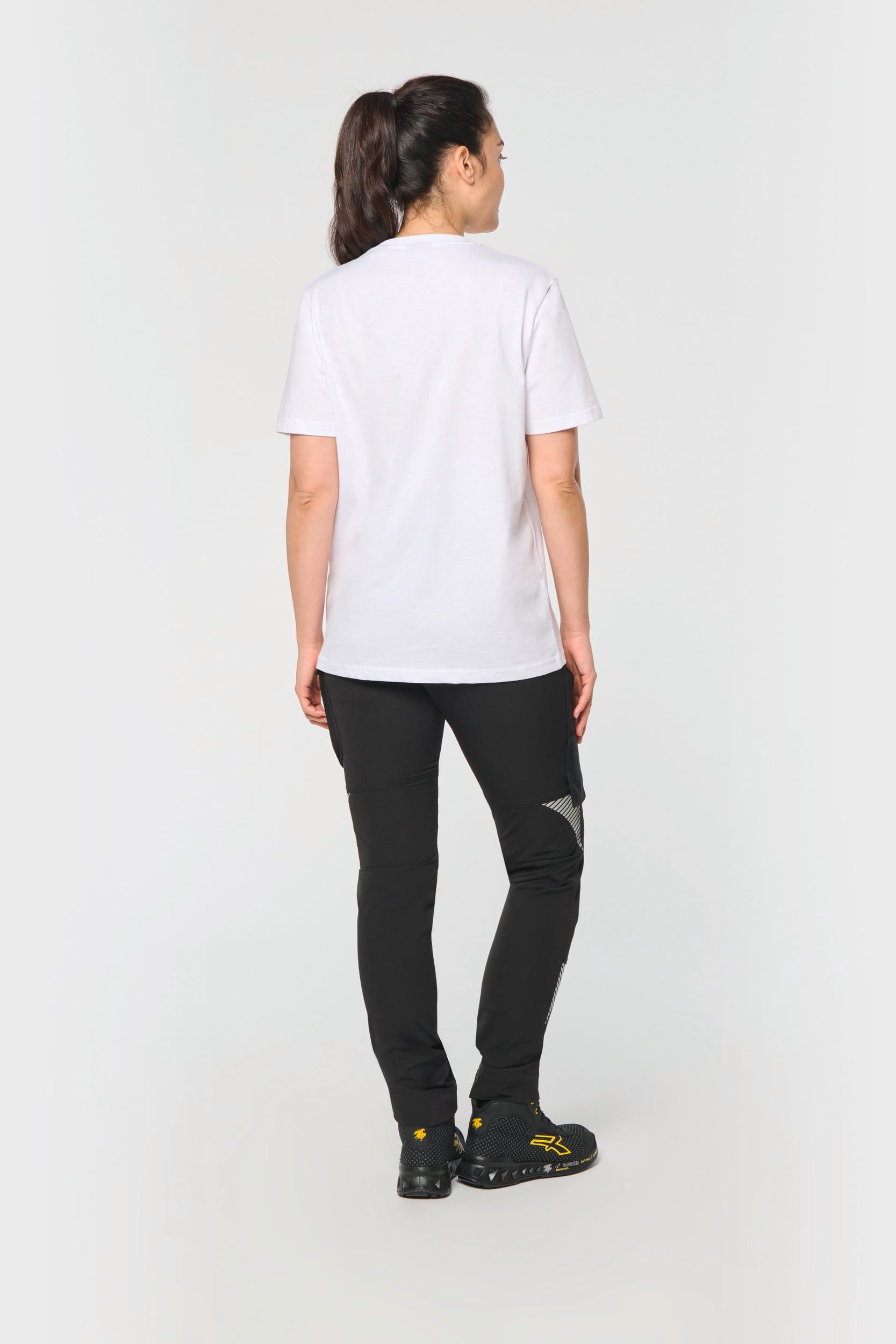 Calças stretch recicladas multibolsos unissexo