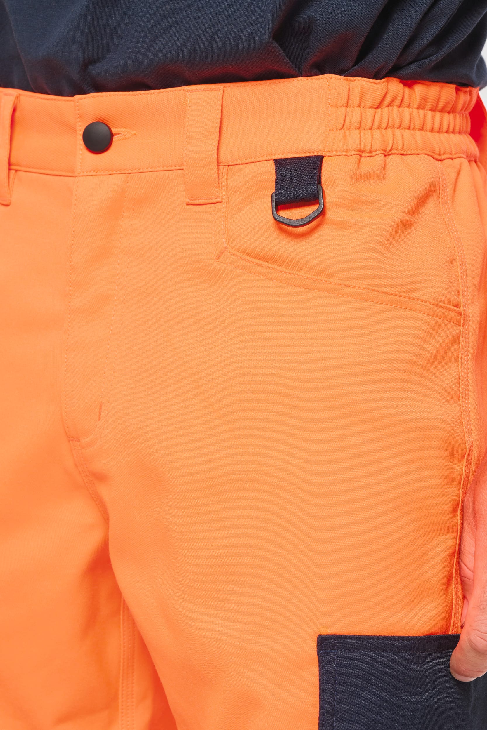 Calças de segurança em material reciclado multibolsos unissexo