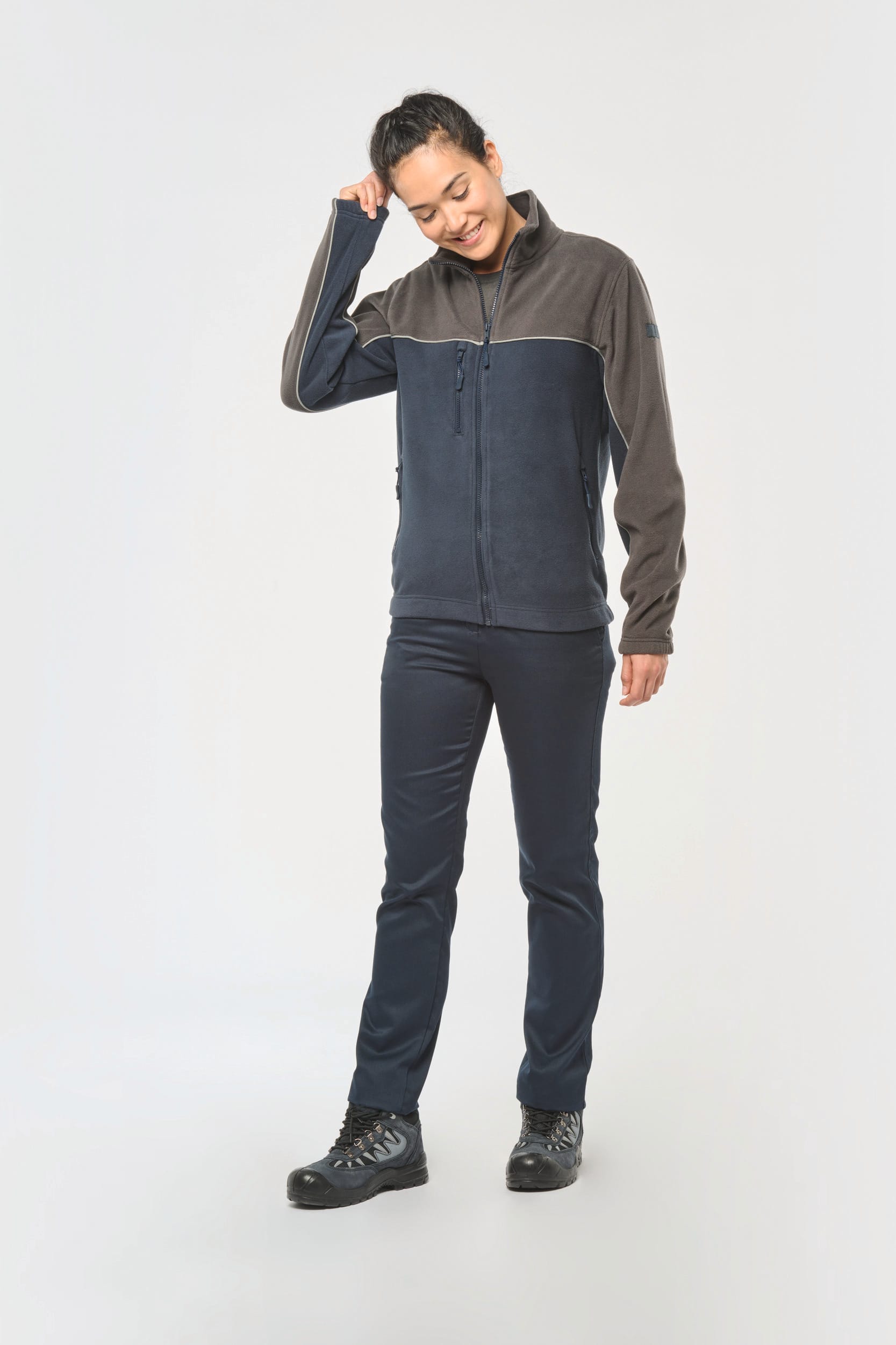 Casaco polar bicolor eco-responsável unissexo