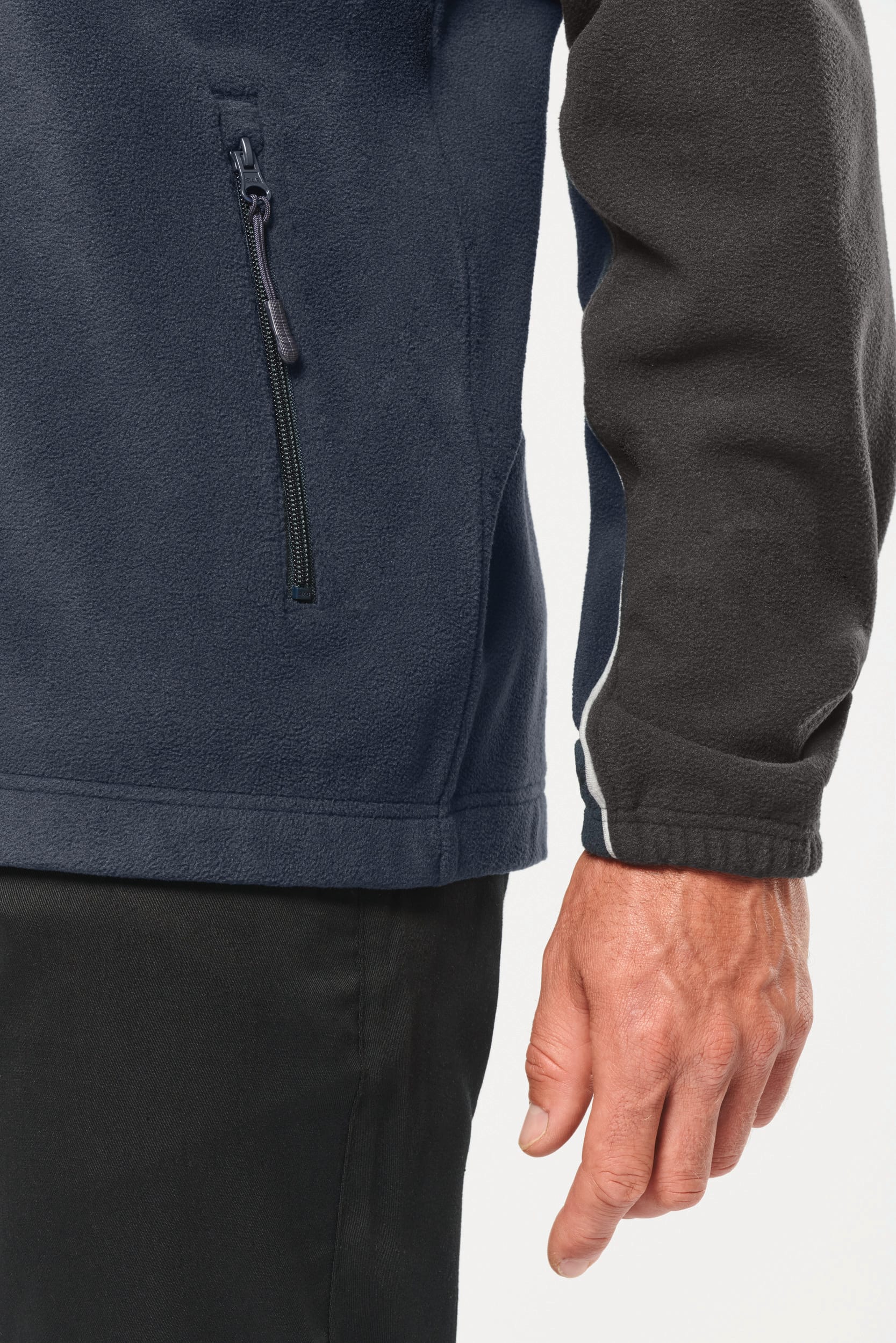 Casaco polar bicolor eco-responsável unissexo