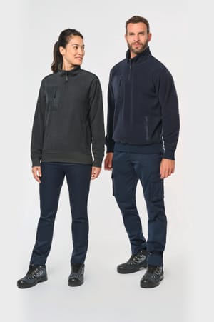 Ecologishe fleece met ritskraag unisex
