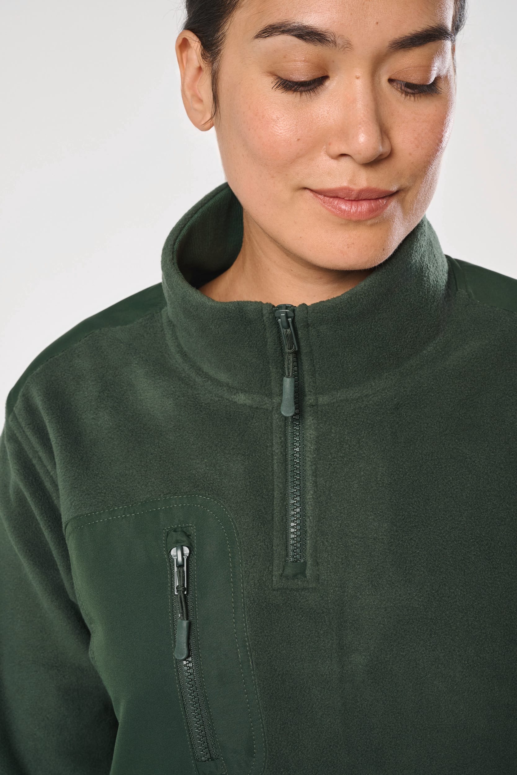 Polaire écoresponsable col zippé unisexe