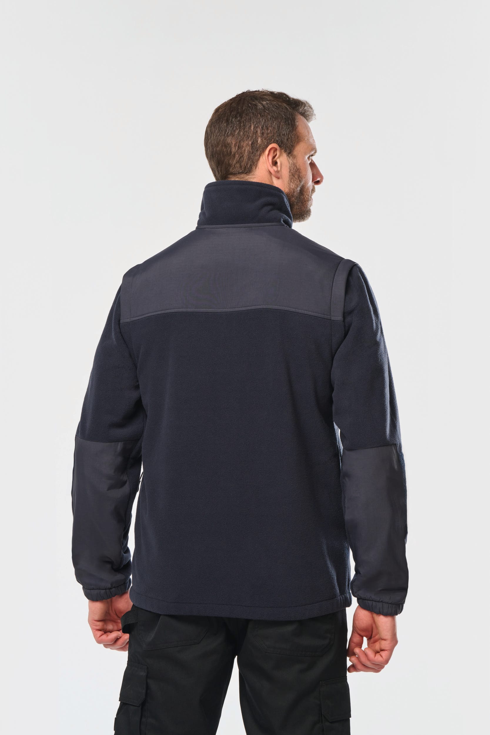 Fleece jacket with removable sleeves - WK. Designed To Work