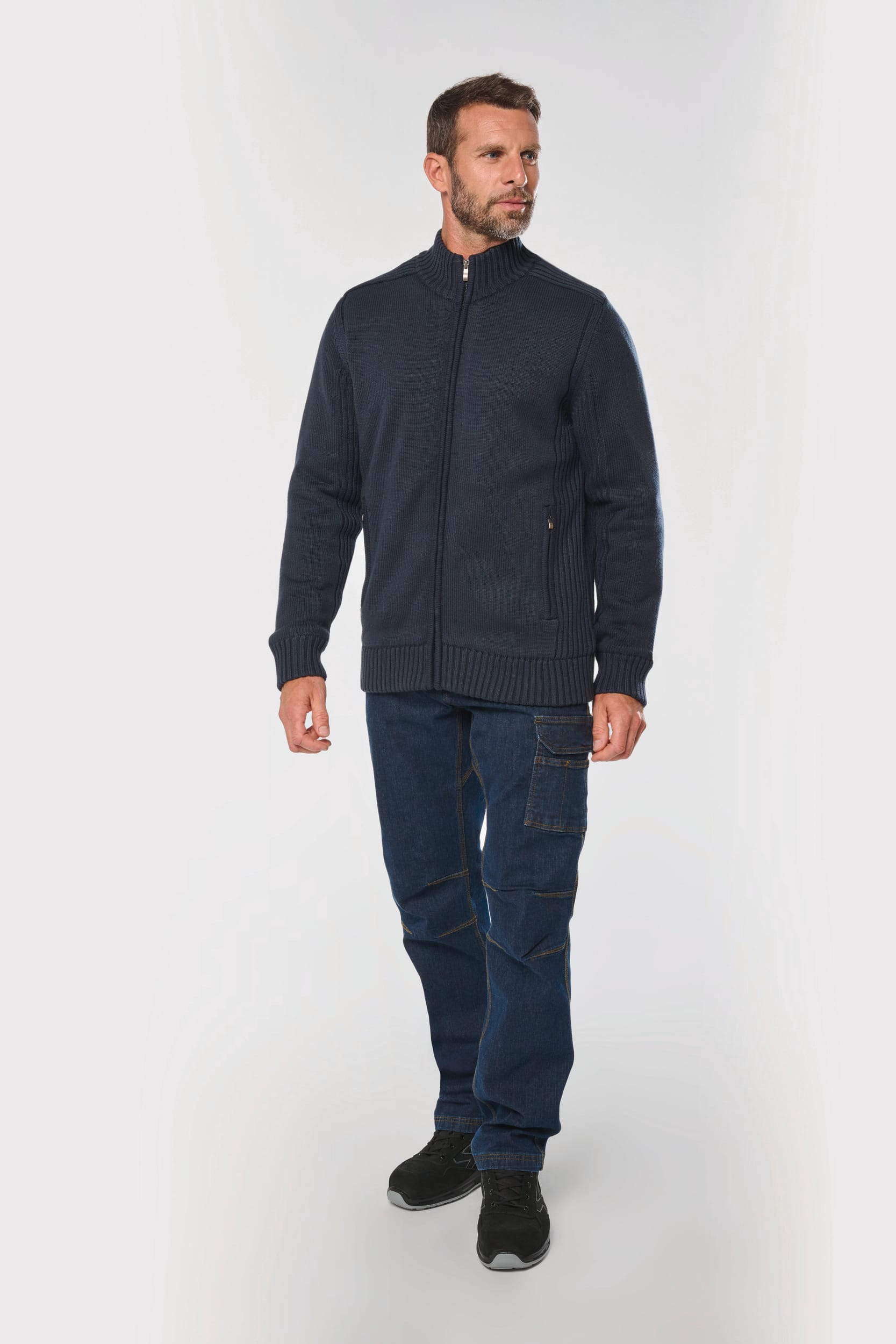 Cardigan doublé polaire homme