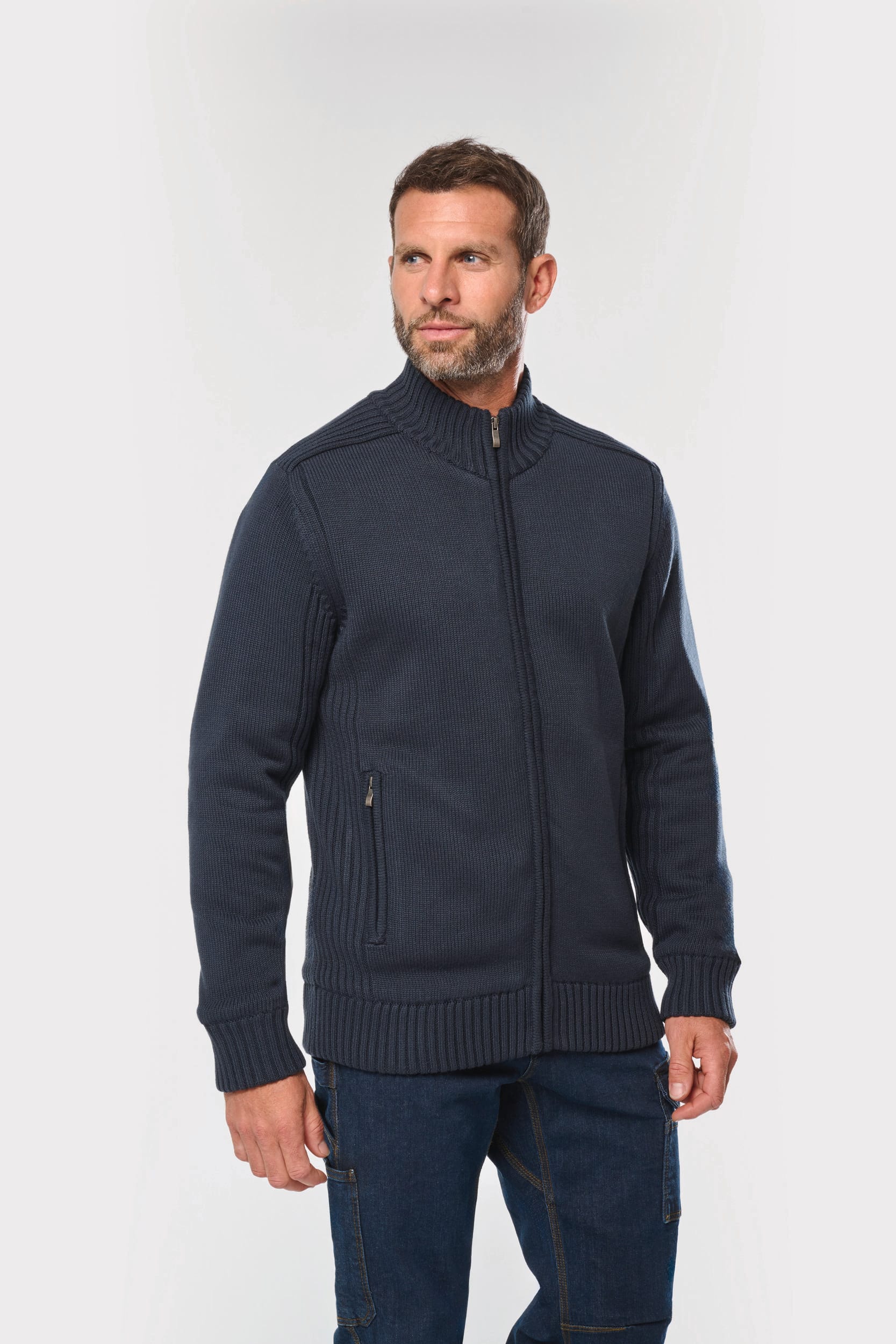 Cardigan doublé polaire homme