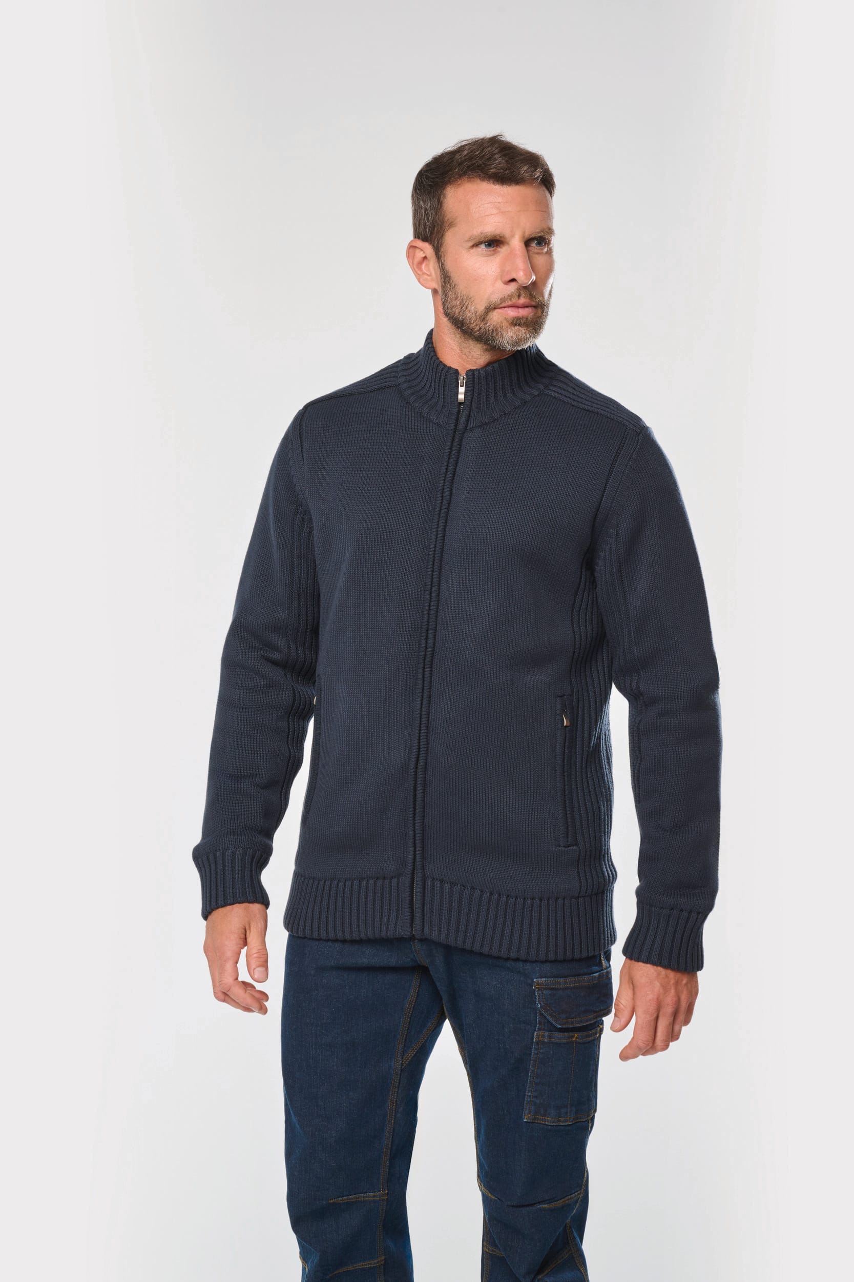 Cardigan doublé polaire homme