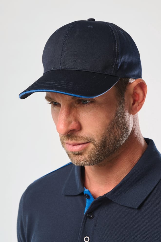 Gorra sandwich contrastado 6 paneles - Certificado OEKO-TEX® STANDARD 100