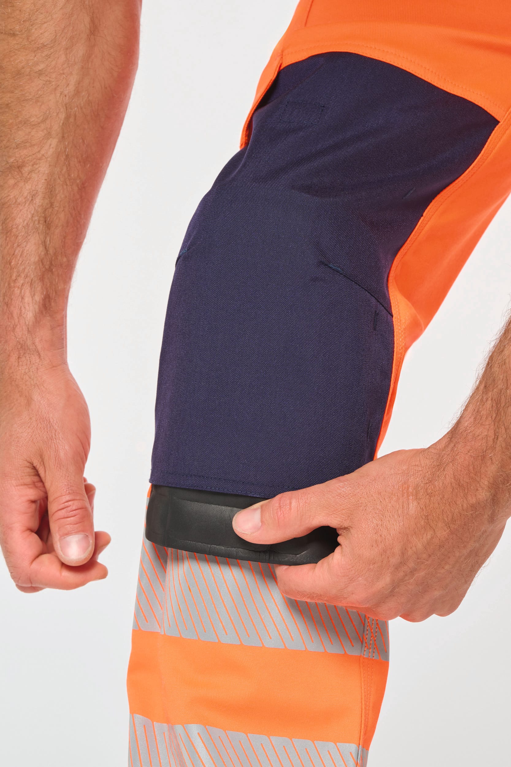 Calças de segurança em material reciclado multibolsos unissexo