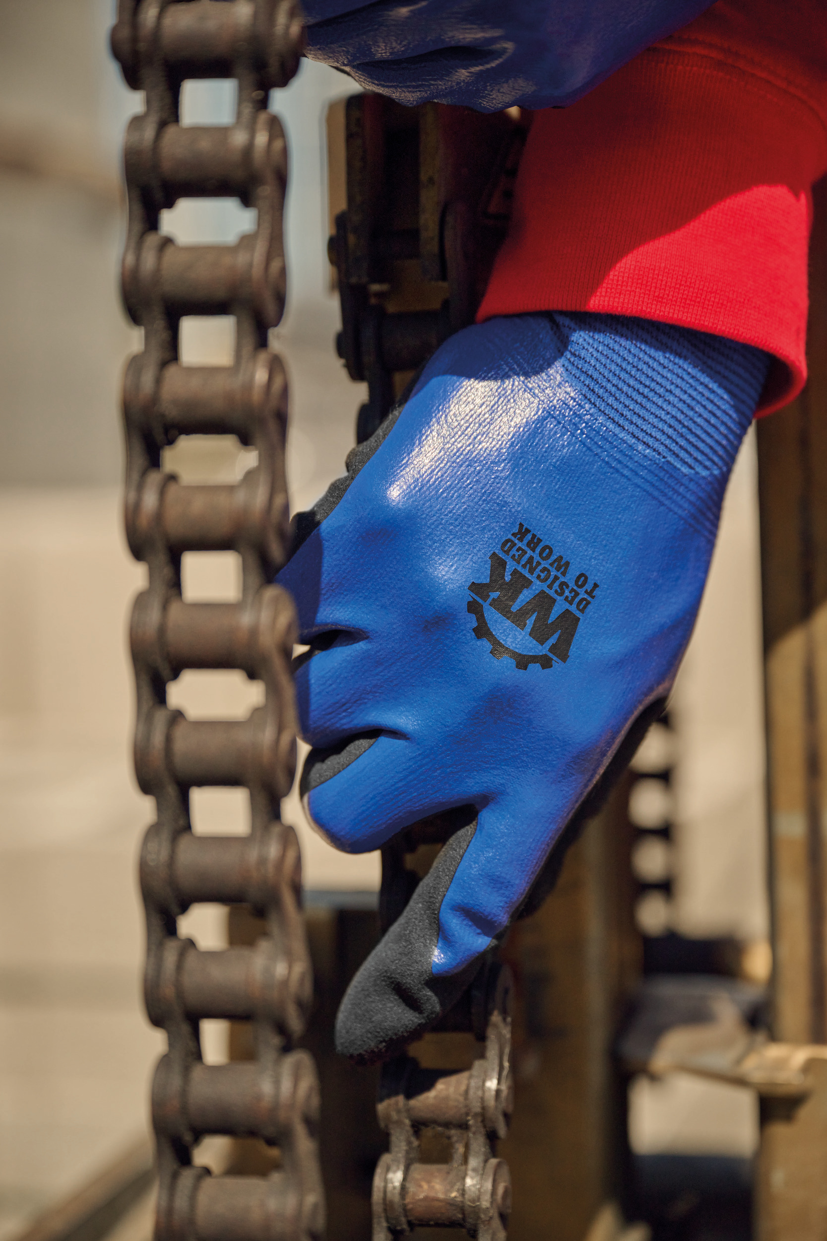 Handschoen voor werk in natte omgevingen