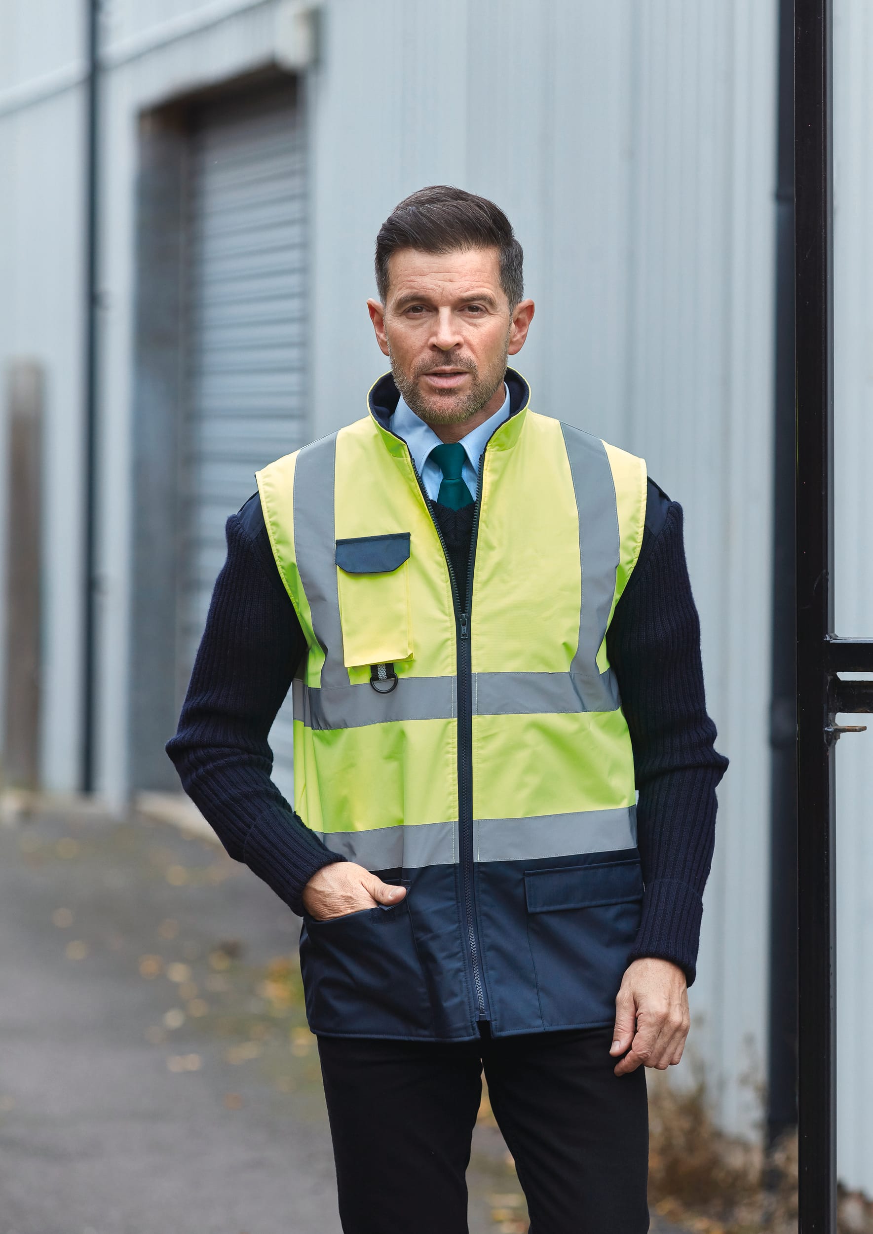 Colete forrado de alta visibilidade