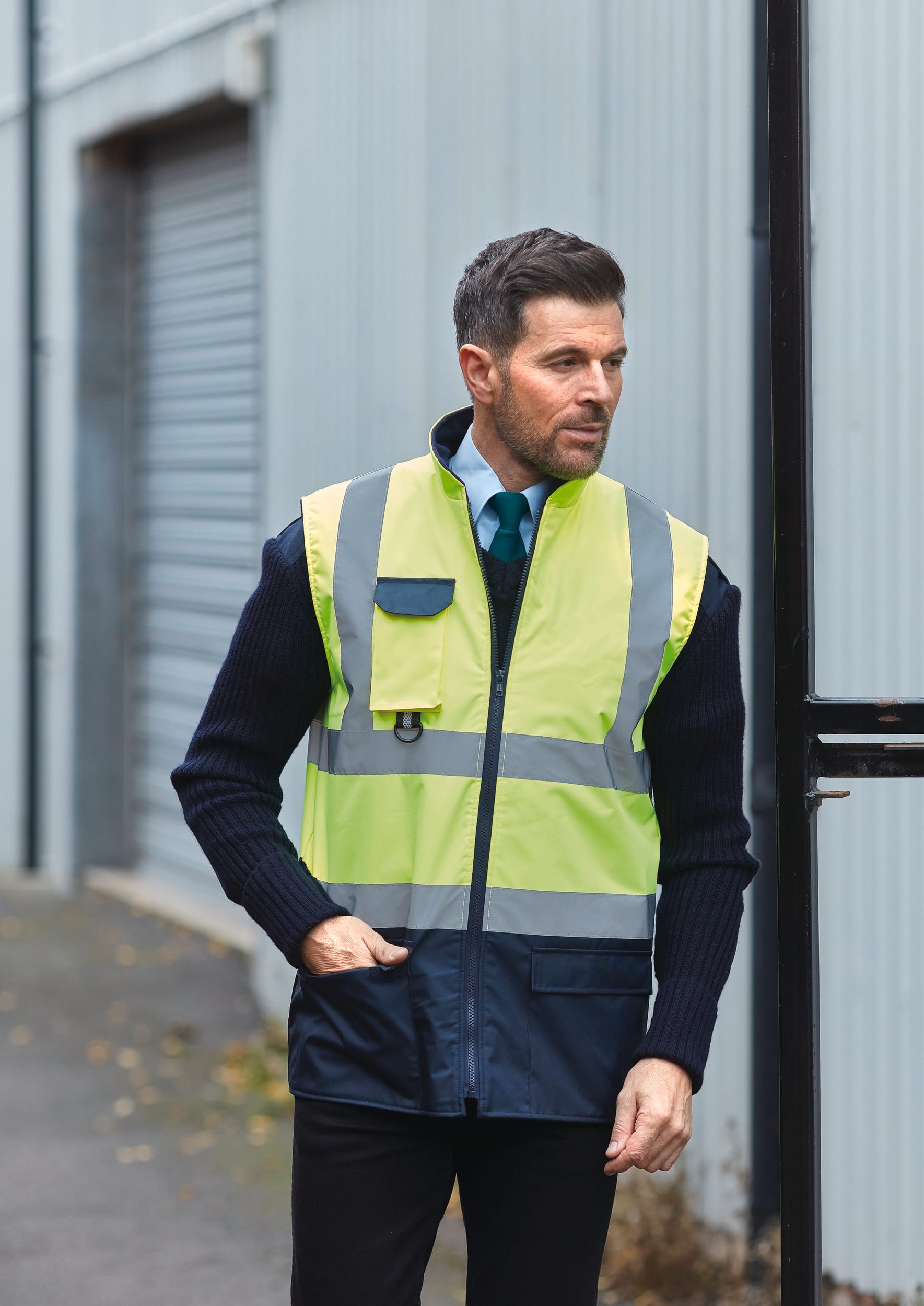 Colete forrado de alta visibilidade