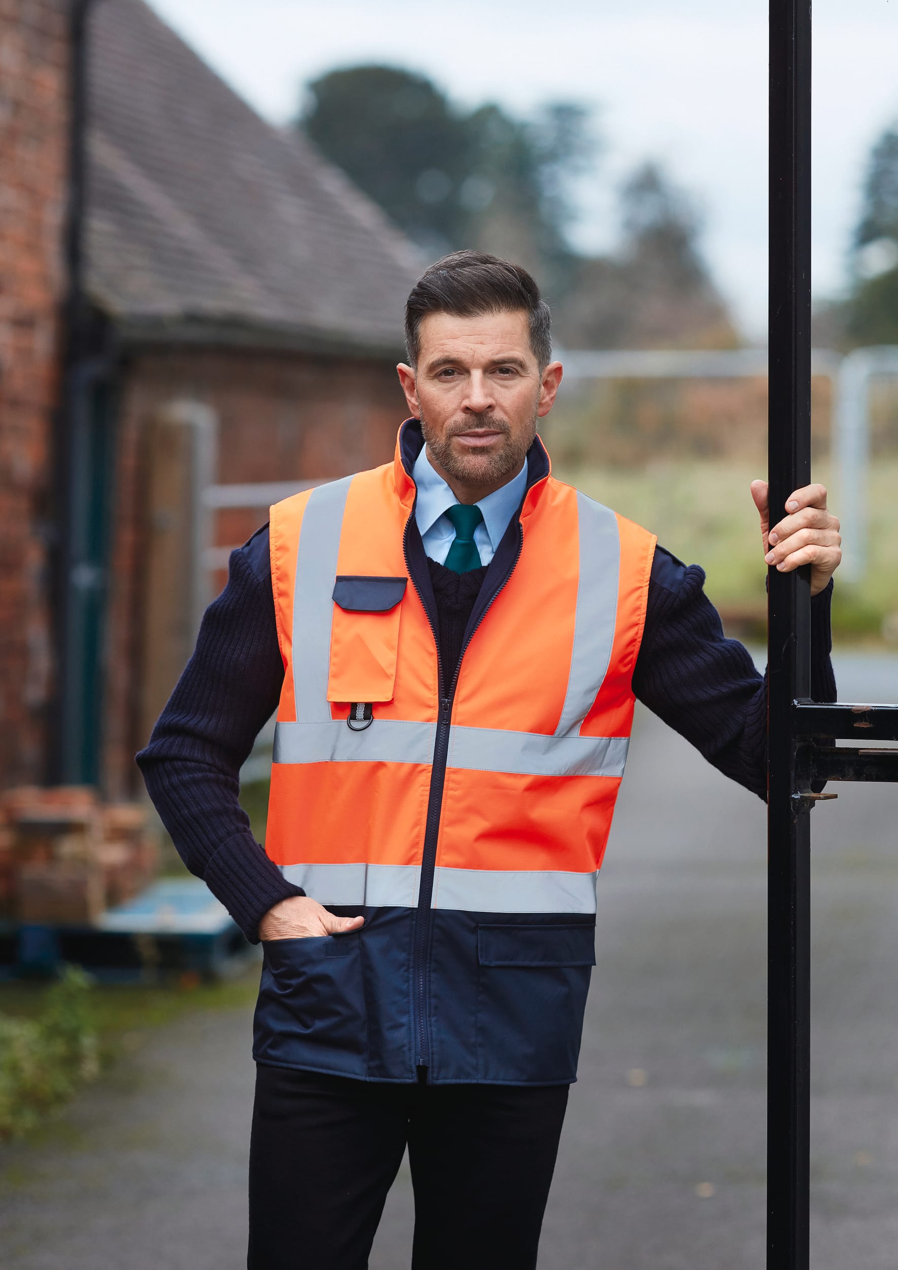 Colete forrado de alta visibilidade