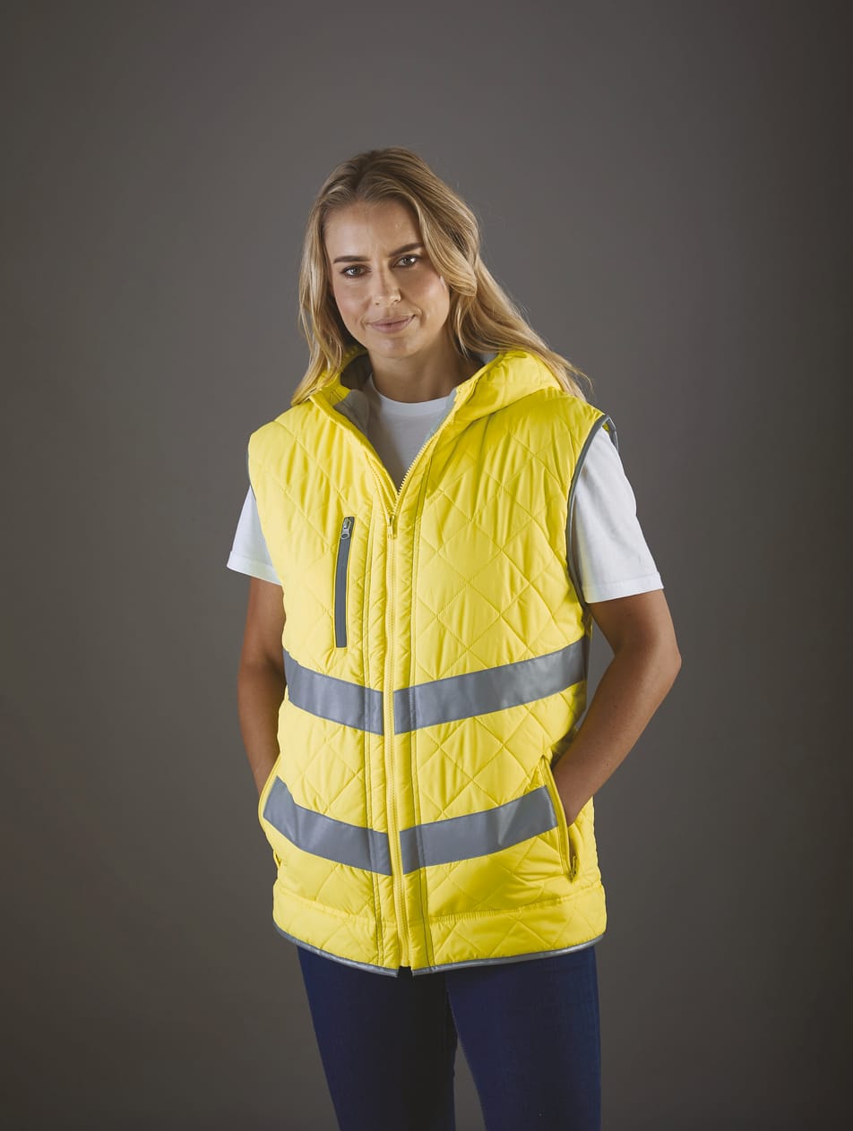 Bodywarmer haute visibilité matelassé