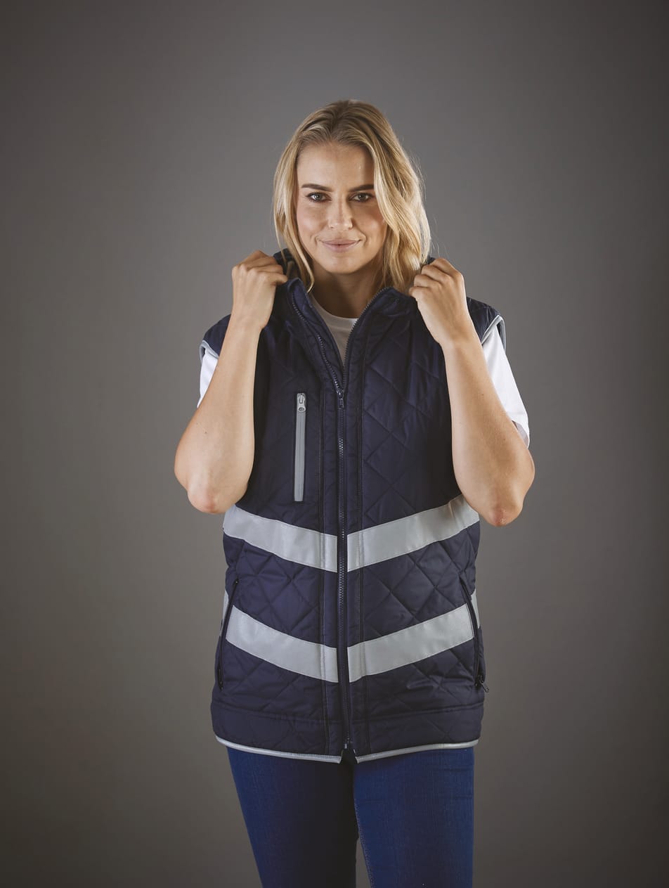 Bodywarmer HIGH VIZ matelassé