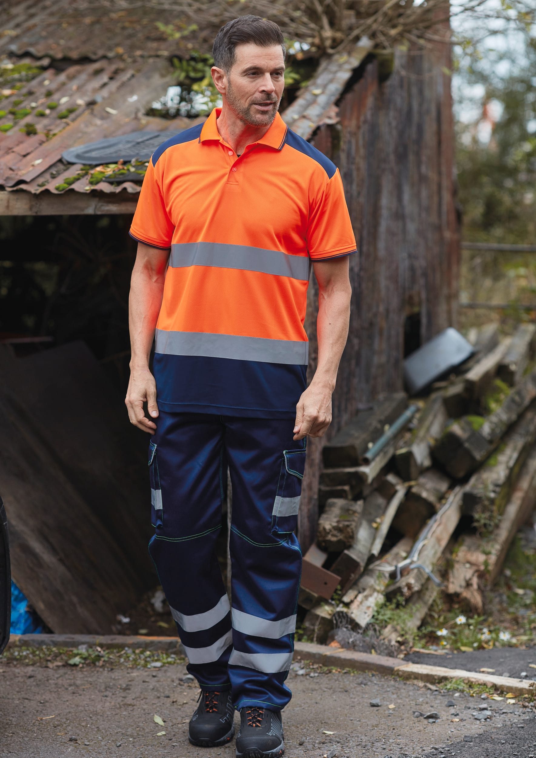 Polo bicolore haute visibilité - Image 5