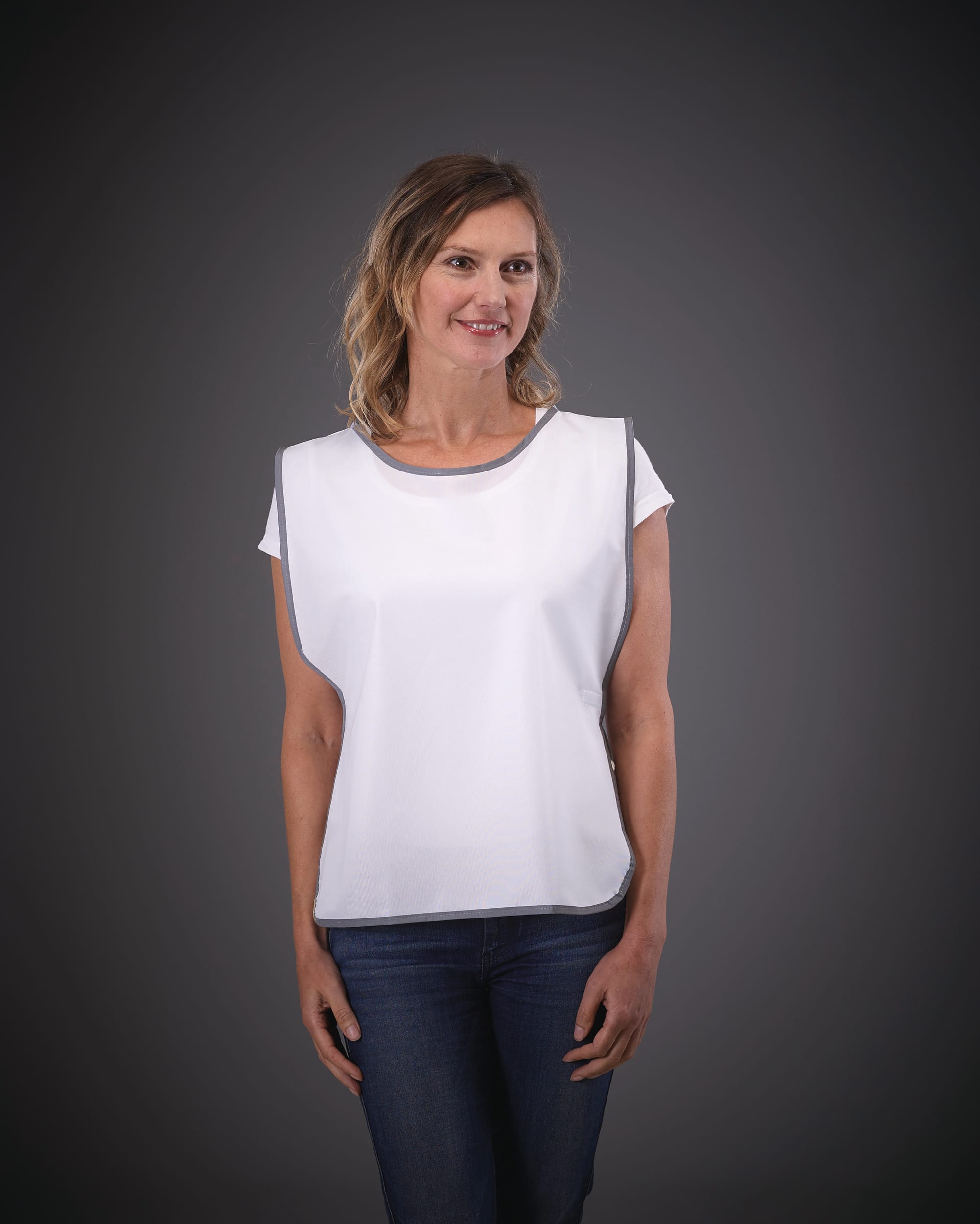 Colete com acabamento retrorreflector