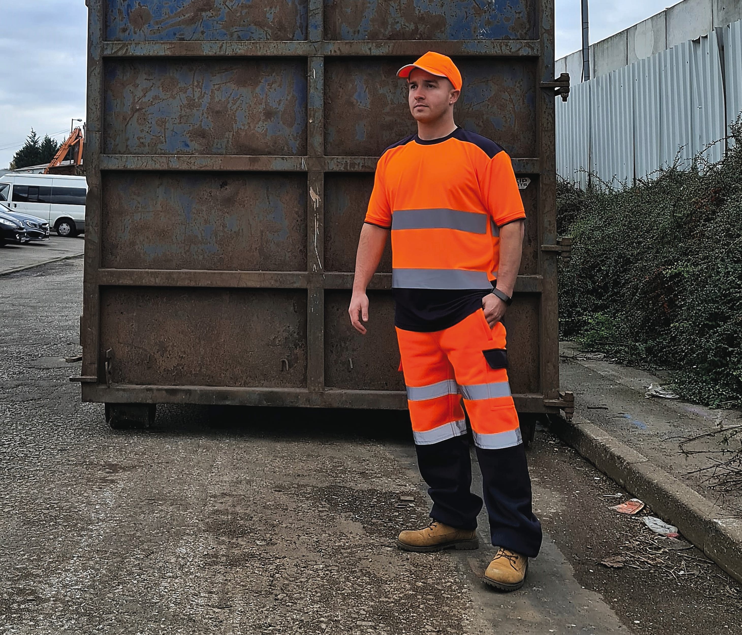 T-shirt bicolor de alta visibilidade