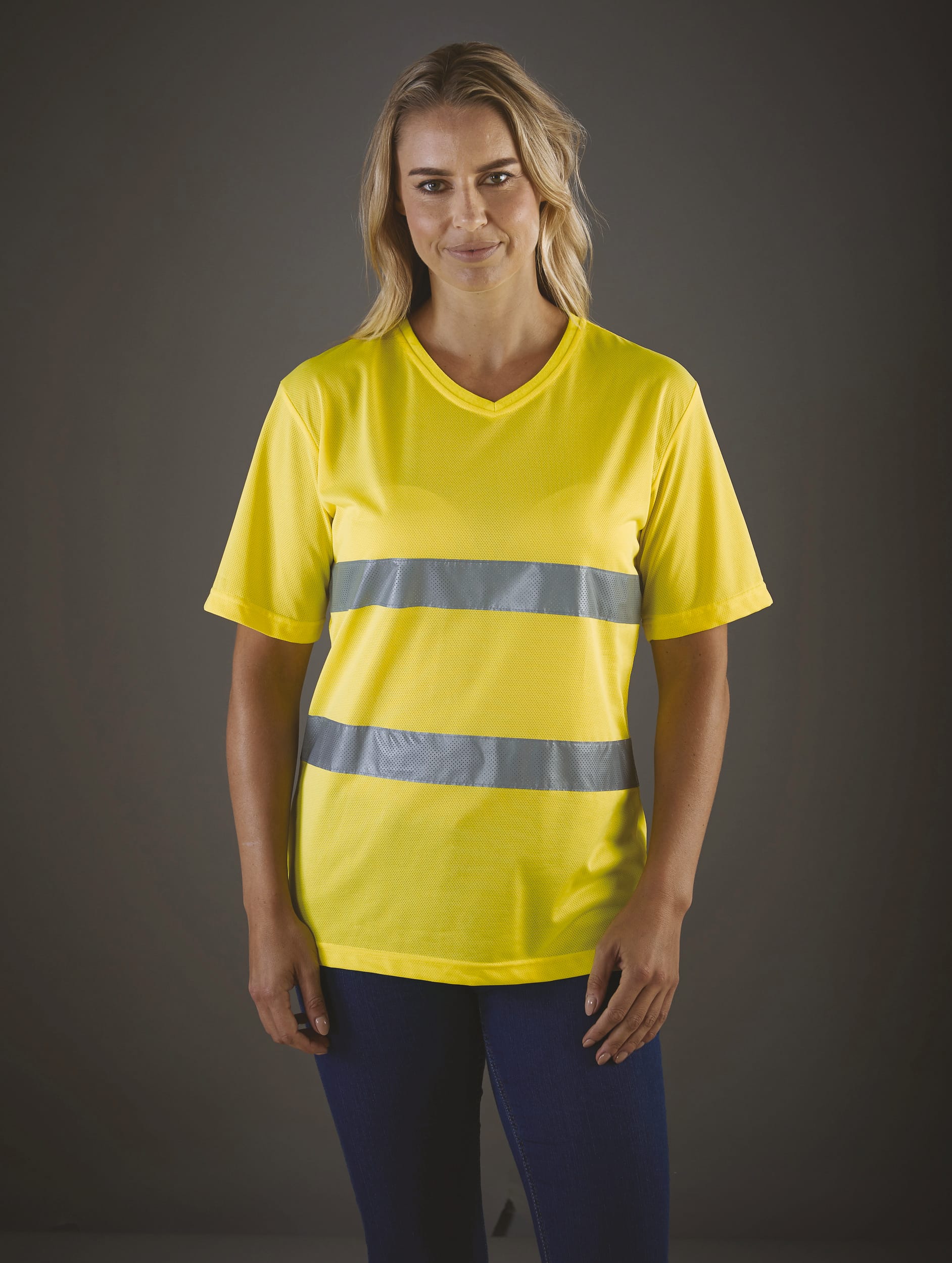 T-shirt col V haute visibilité Top Cool - Image 1