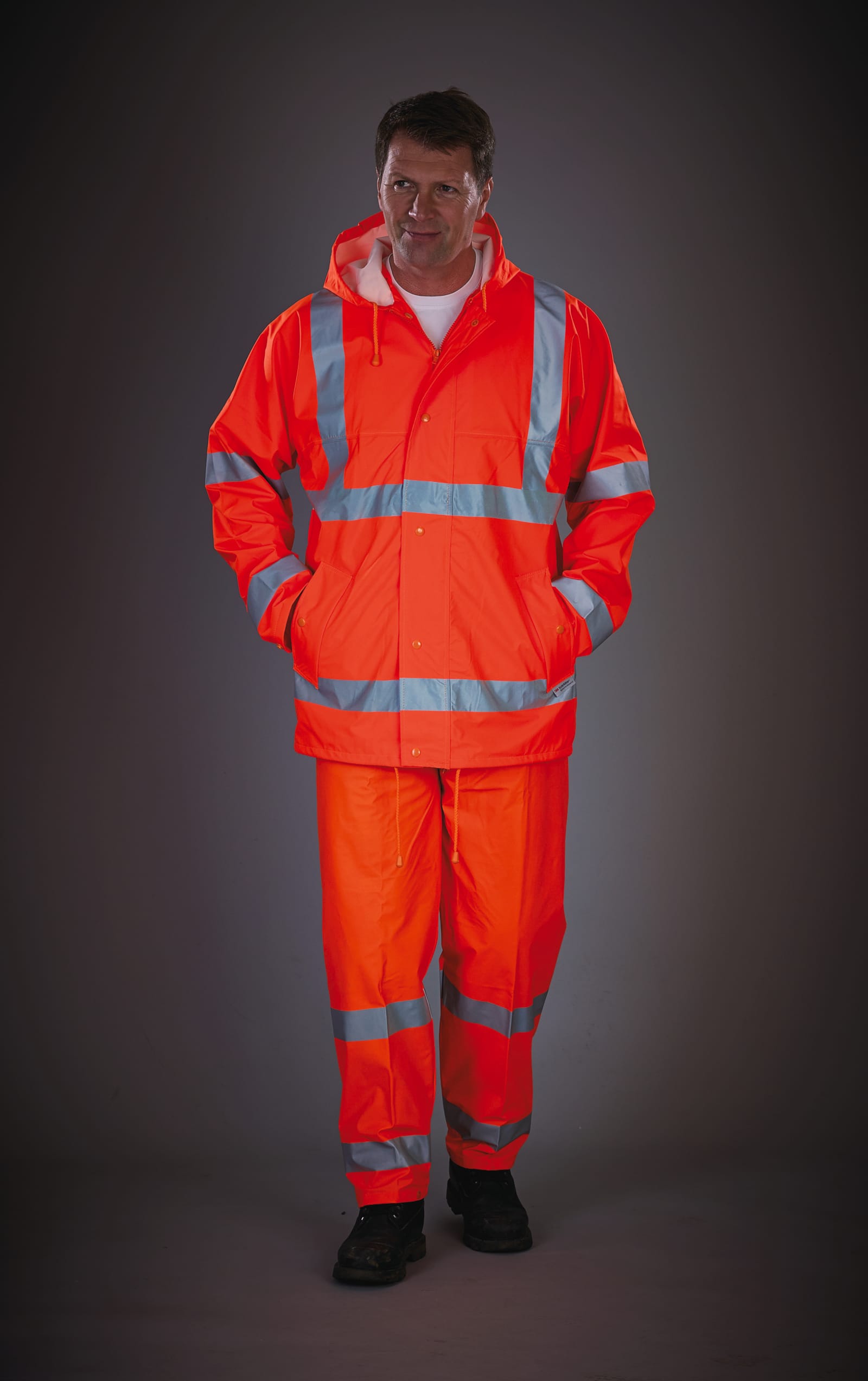 Ademende regenjasj Hi-Vis Soft Flex