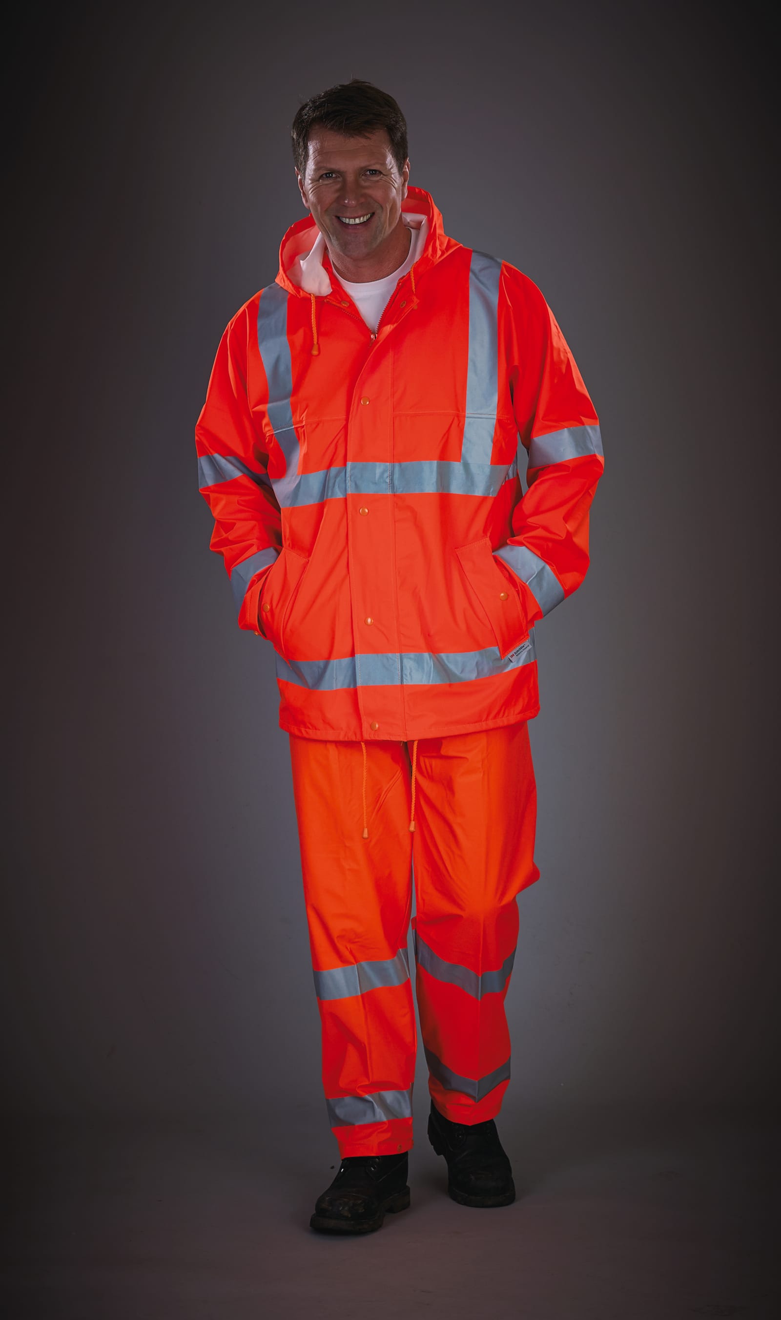 Ademende regenjasj Hi-Vis Soft Flex