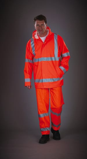 Ademende regenjasj Hi-Vis Soft Flex