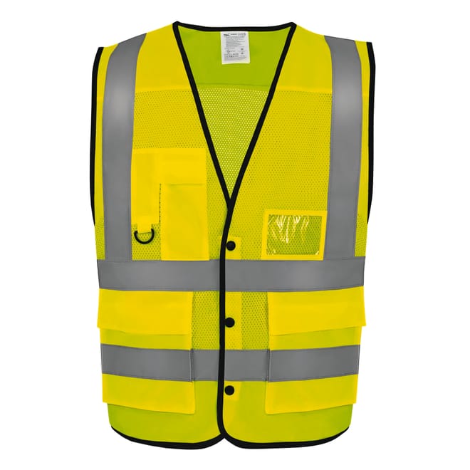 Eco Superior high-visibility buttoned vest