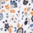 White Floral Blue